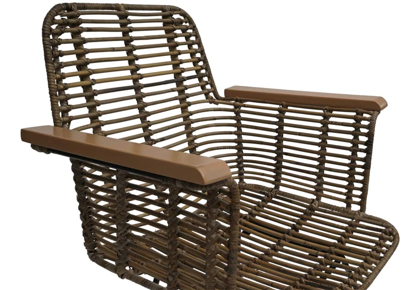 Chaise de salle à manger avec accoudoirs en rotin kubu bois et métal 04_0006347