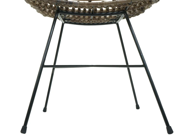 Chaise de salle à manger avec accoudoirs en rotin kubu bois et métal 04_0006347