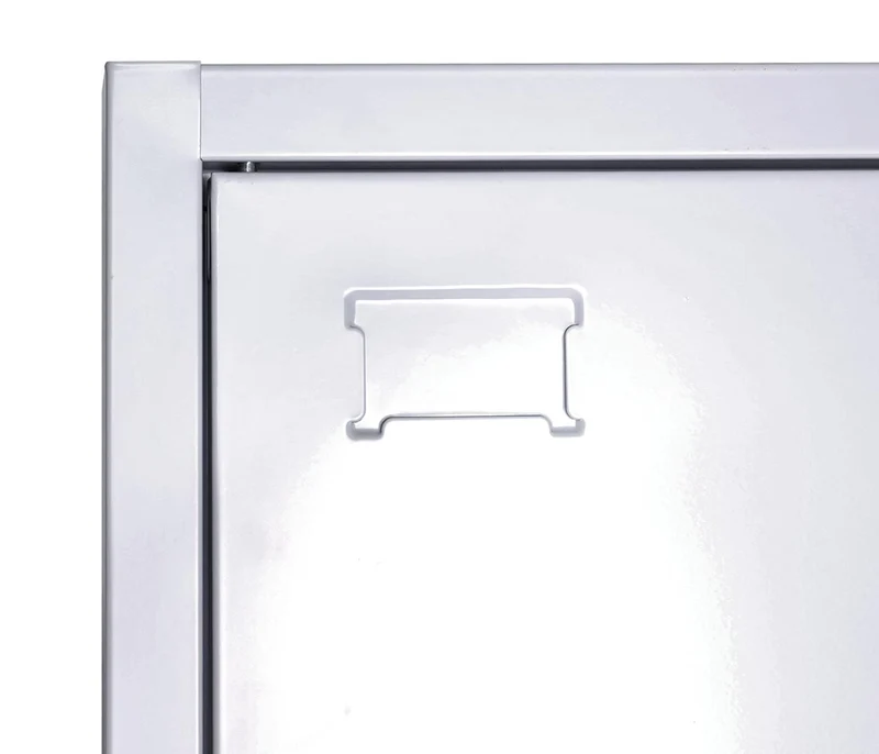 Casier armoire de bureau polyvalent six étagères tringle à vêtements et casier verrouillable 185x90x45 cm en métal gris 04_0006414