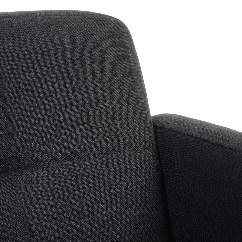 Chaise de salle à manger avec accoudoirs assise extra large design rétro en tissu gris foncé 04_0006294