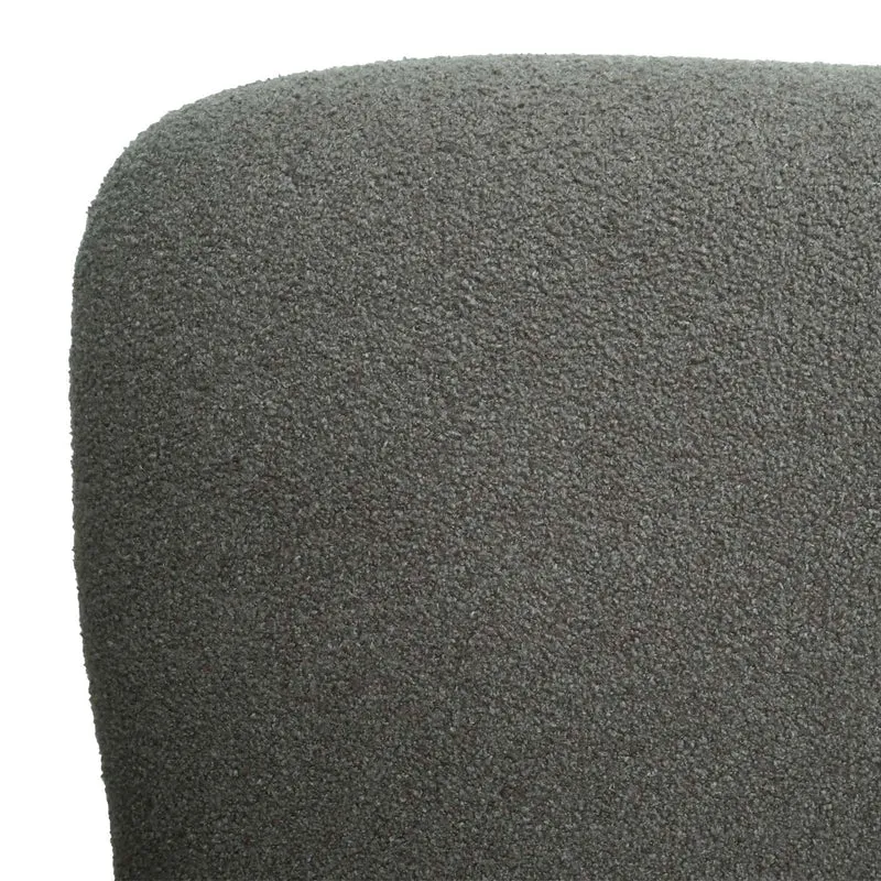 Chaise longue fauteuil cocktail rembourré avec accoudoirs en tissu bouclé gris et métal 04_0006392