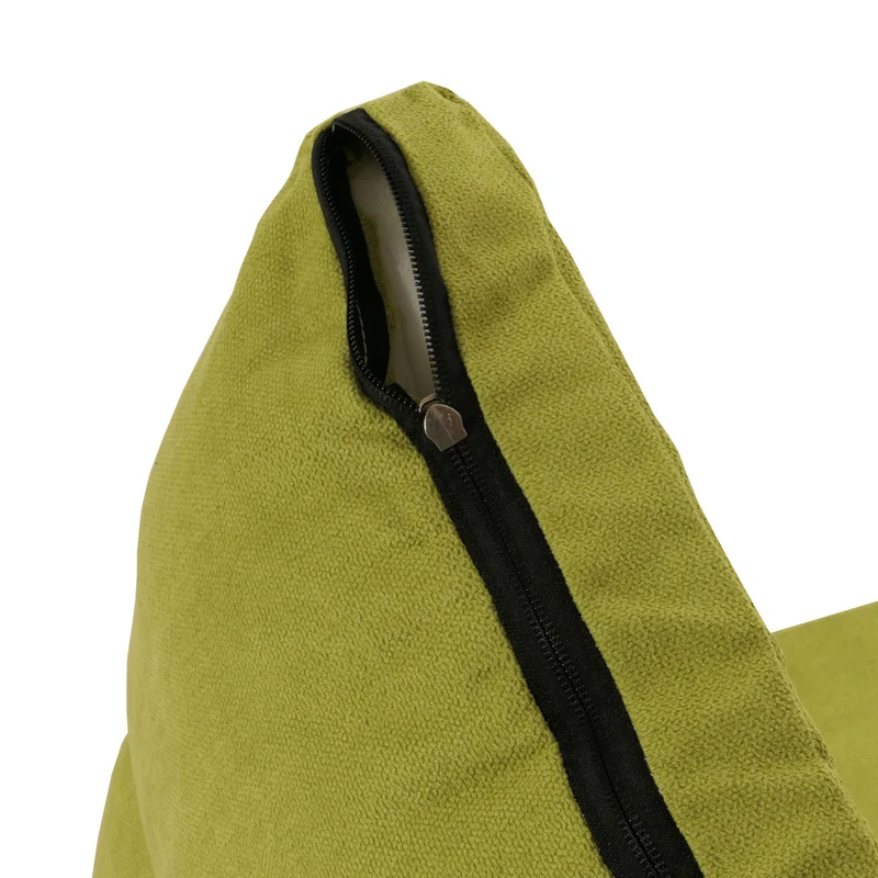 Chaise de sol avec fonction relaxation dossier réglable en 4 directions cadre en acier velours vert 04_0006375