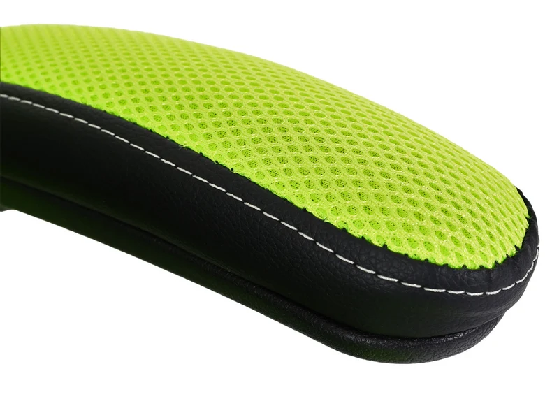 Chaise de bureau pivotante chaise gaming avec accoudoir hauteur réglable en PVC noir-vert 04_0006227