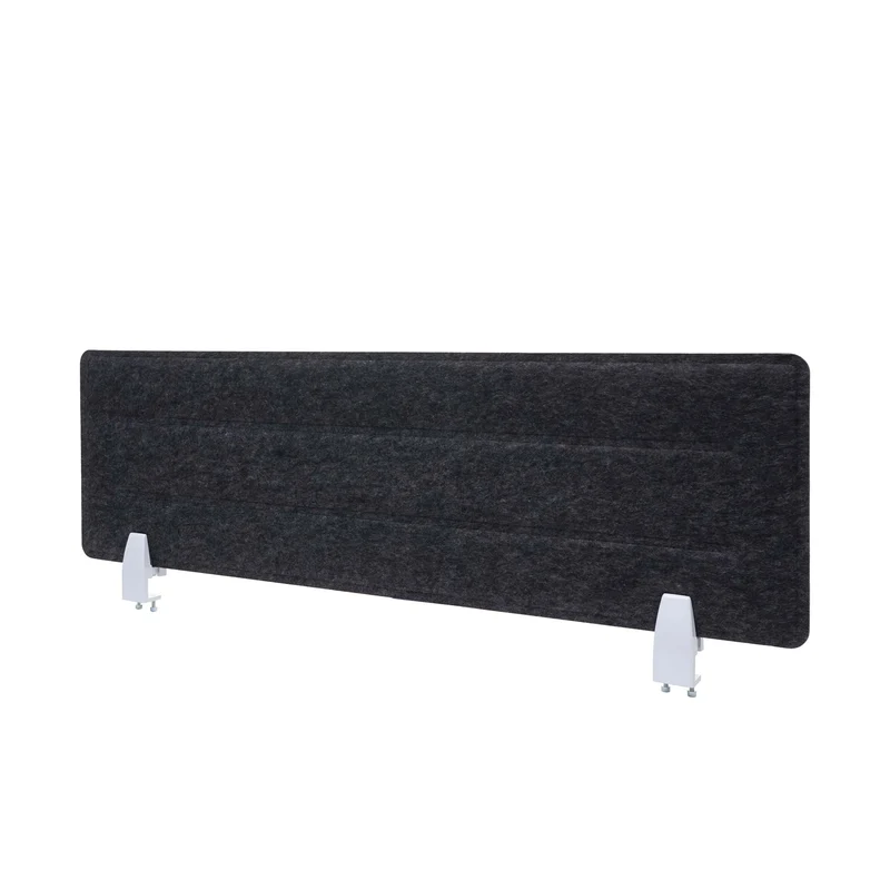 Cloison de bureau panneau d'affichage isolation phonique tissu/textile 100x30 cm noir 04_0006438