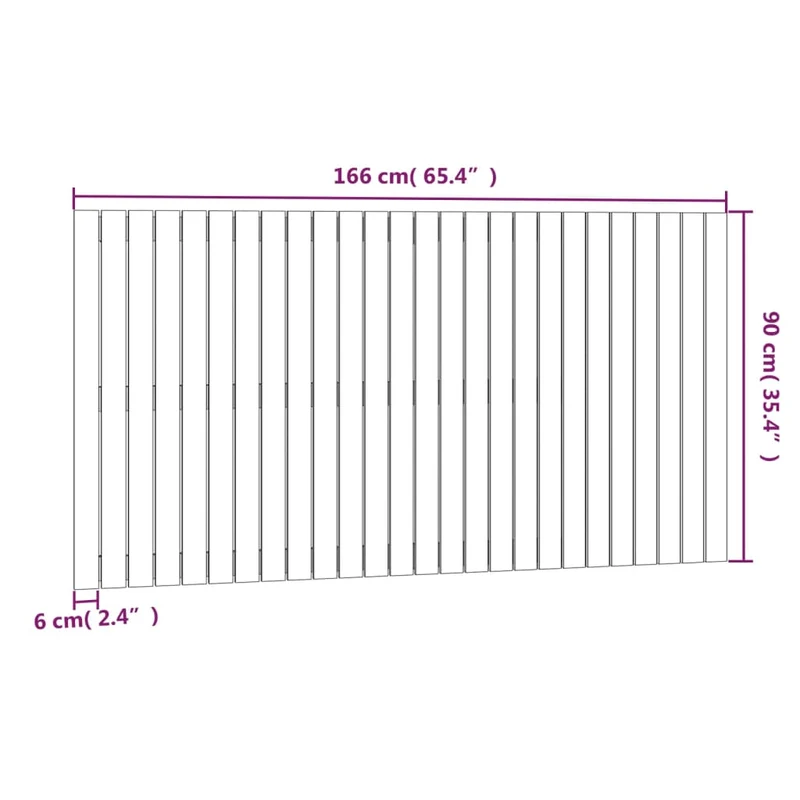 Tête de lit accessoire couchage chambre à coucher meuble murale 166 x 3 x 90 cm bois massif gris TDL0202640