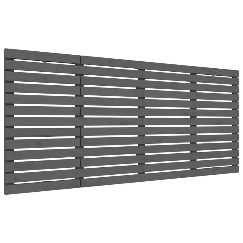 Tête de lit accessoire couchage chambre à coucher meuble murale 166 x 3 x 91,5 cm bois massif gris TDL0202639
