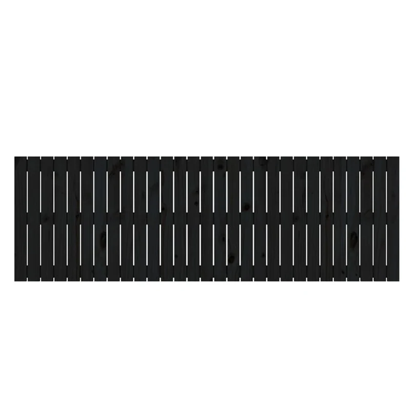 Tête de lit accessoire couchage chambre à coucher meuble murale 185 x 3 x 60 cm bois massif noir TDL0202516