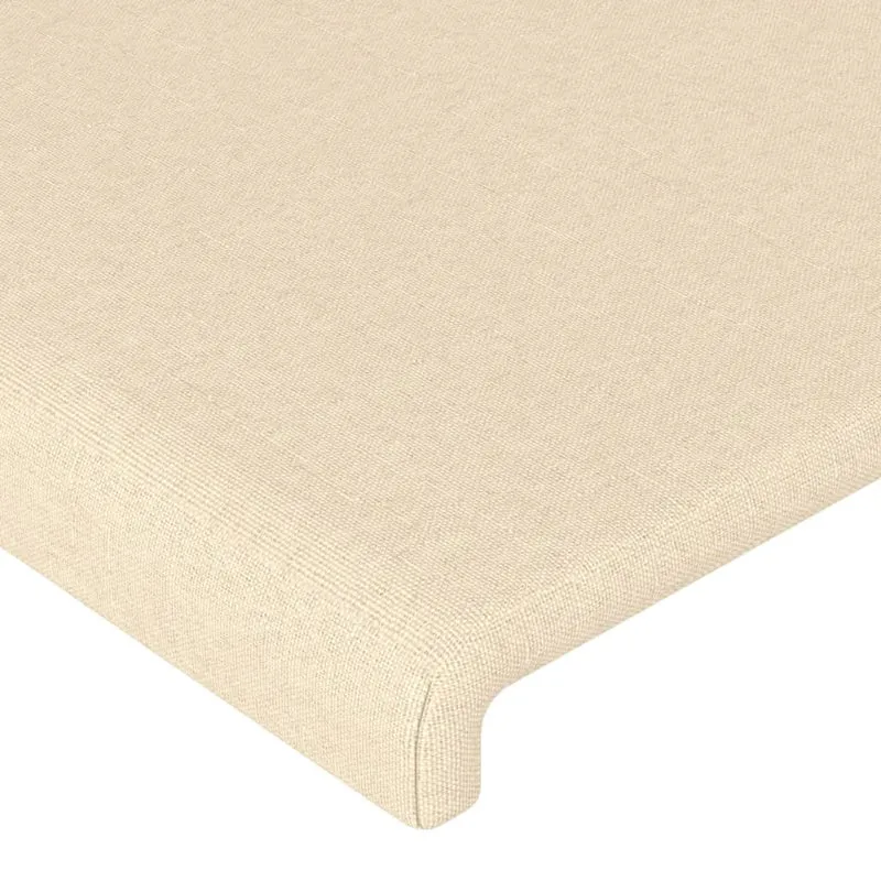 Tête de lit accessoire couchage chambre à coucher meuble à LED 103 x 16 x 78/88 cm tissu crème TDL0201651