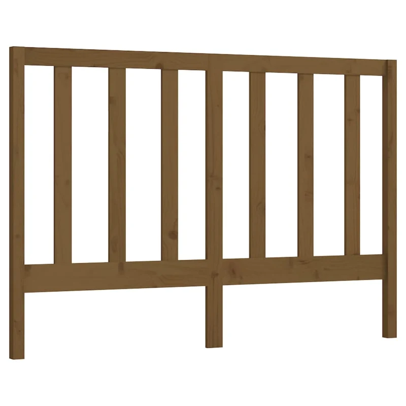 Tête de lit accessoire couchage chambre à coucher meuble 126 x 4 x 100 cm bois massif marron clair TDL0203061