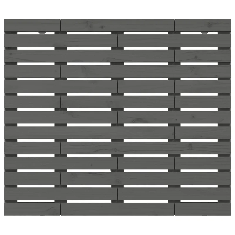 Tête de lit accessoire couchage chambre à coucher meuble murale 126 x 3 x 91,5 cm bois massif gris TDL0202667