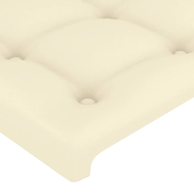 Tête de lit accessoire couchage chambre à coucher meuble à LED 100 x 5 x 78/88 cm synthétique crème TDL0201679
