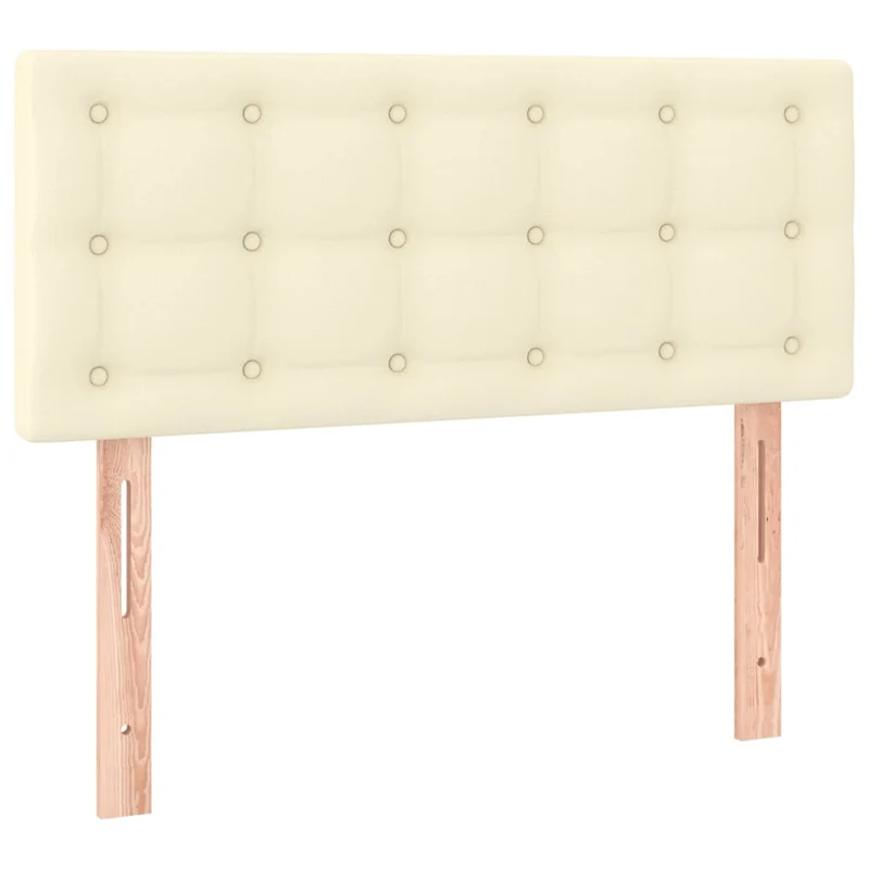 Tête de lit accessoire couchage chambre à coucher meuble 100 x 5 x 78/88 cm synthétique crème TDL0203583