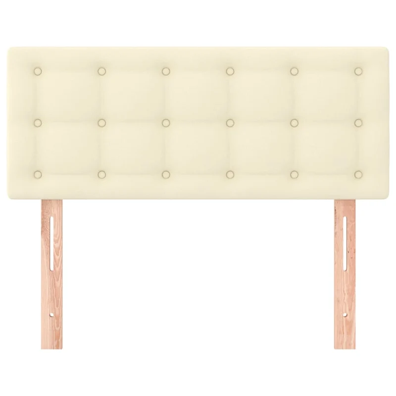 Tête de lit accessoire couchage chambre à coucher meuble 100 x 5 x 78/88 cm synthétique crème TDL0203583