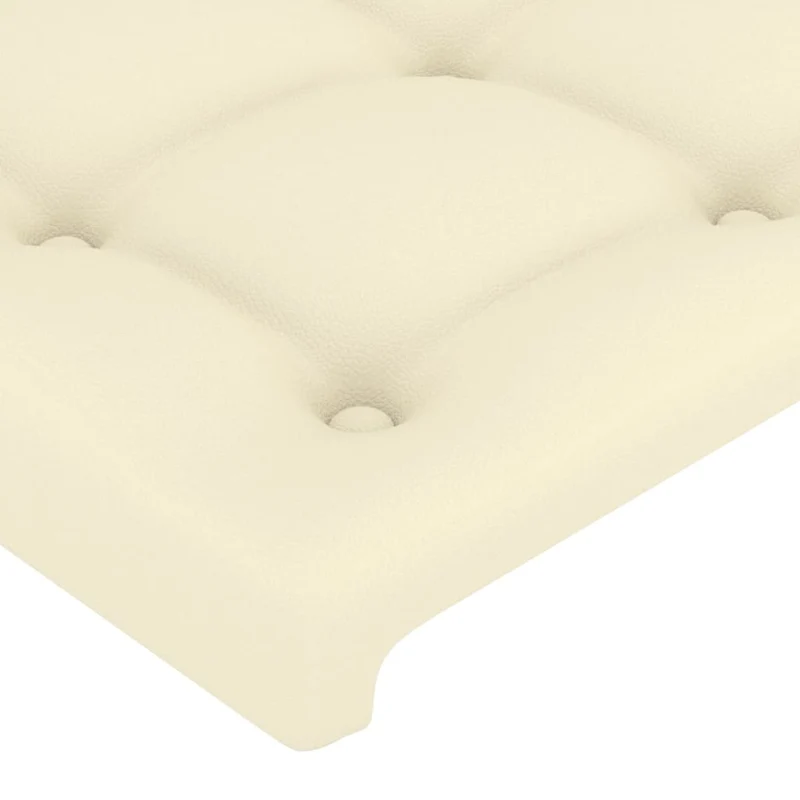 Tête de lit accessoire couchage chambre à coucher meuble 100 x 5 x 78/88 cm synthétique crème TDL0203583