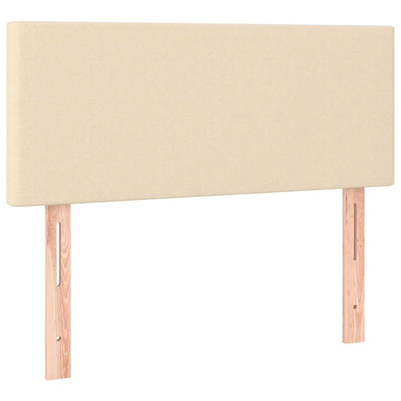 Tête de lit accessoire couchage chambre à coucher meuble 90 x 5 x 78/88 cm tissu crème TDL0203561