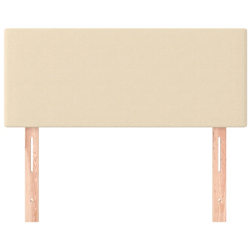 Tête de lit accessoire couchage chambre à coucher meuble 90 x 5 x 78/88 cm tissu crème TDL0203561