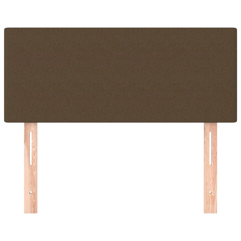 Tête de lit accessoire couchage chambre à coucher meuble 100 x 5 x 78/88 cm tissu marron foncé TDL0203134