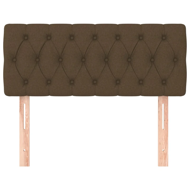 Tête de lit accessoire couchage chambre à coucher meuble 100 x 7 x 78/88 cm tissu marron foncé TDL0203133