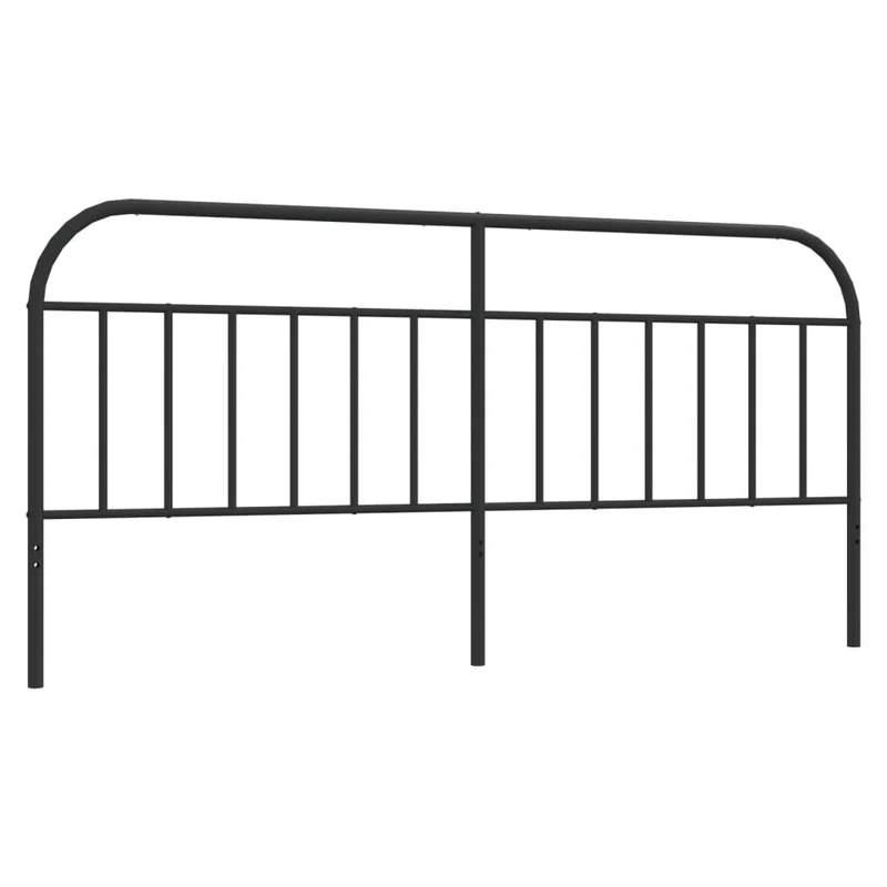Tête de lit accessoire couchage chambre à coucher meuble 193 cm métal noir TDL0202419
