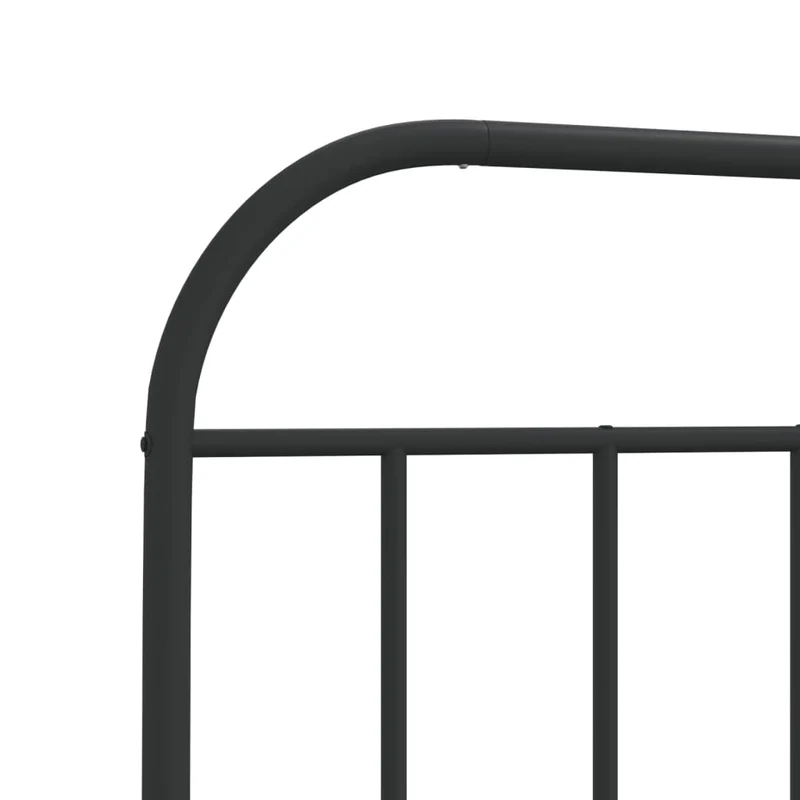 Tête de lit accessoire couchage chambre à coucher meuble 193 cm métal noir TDL0202419