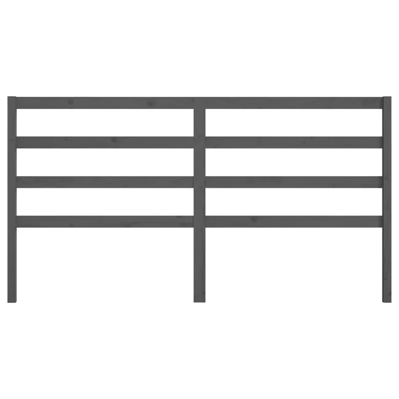 Tête de lit accessoire couchage chambre à coucher meuble 206 x 4 x 100 cm bois de pin gris TDL0203318
