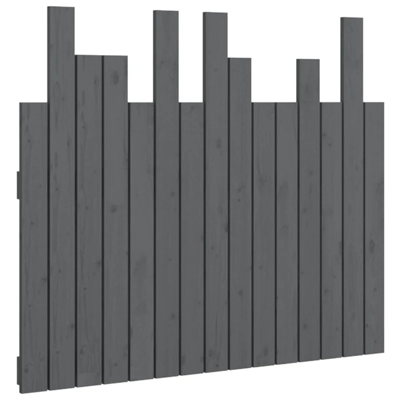 Tête de lit accessoire couchage chambre à coucher meuble murale 95,5 x 3 x 80 cm bois massif gris TDL0202618