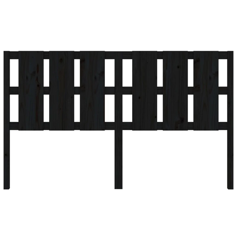 Tête de lit accessoire couchage chambre à coucher meuble 185,5 x 4 x 100 cm bois de pin noir TDL0202189