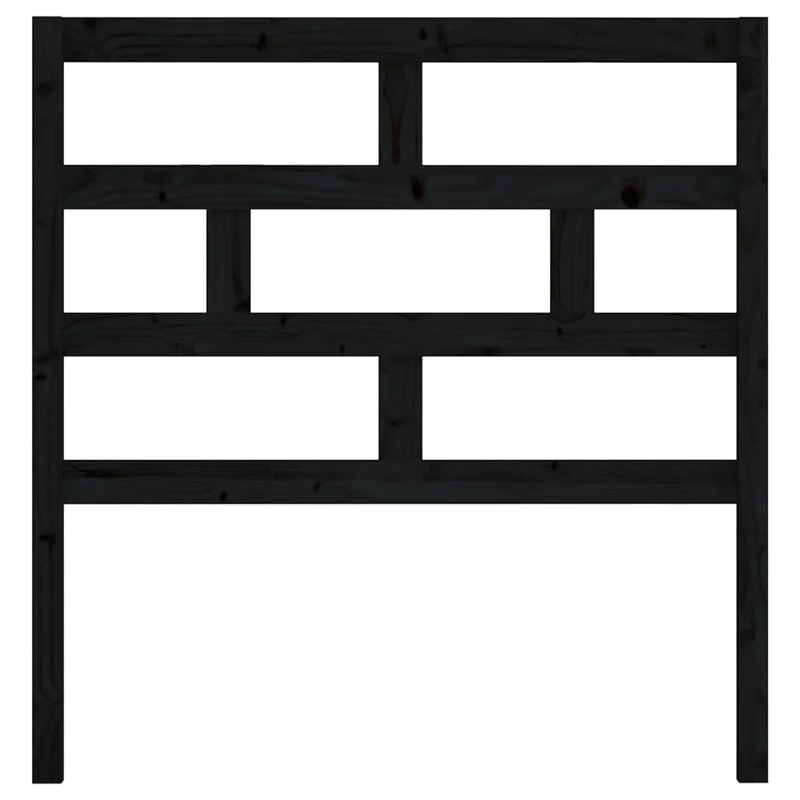 Tête de lit accessoire couchage chambre à coucher meuble 81 x 4 x 100 cm bois de pin noir TDL0202094