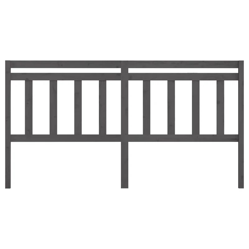 Tête de lit accessoire couchage chambre à coucher meuble 206 x 4 x 100 cm bois de pin gris TDL0203324
