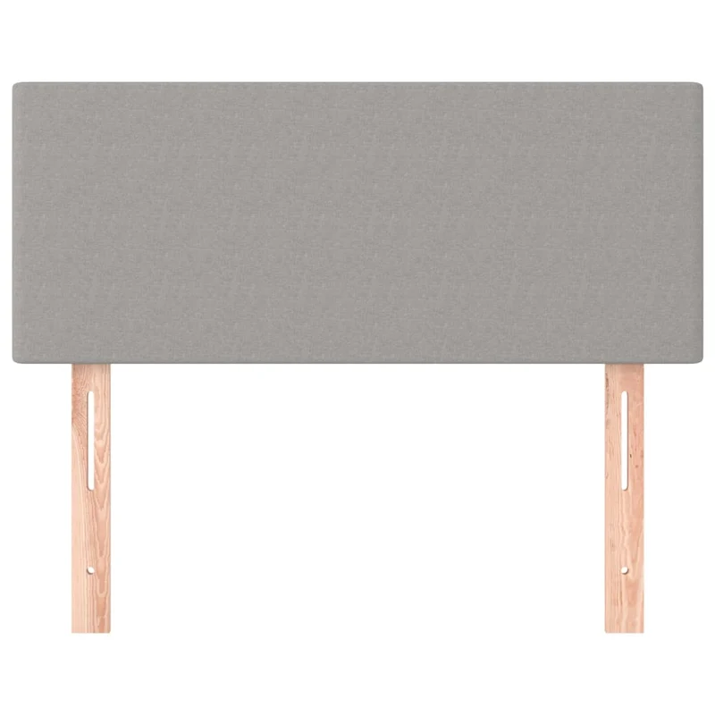 Tête de lit accessoire couchage chambre à coucher meuble 80 x 5 x 78/88 cm tissu gris clair TDL0203217