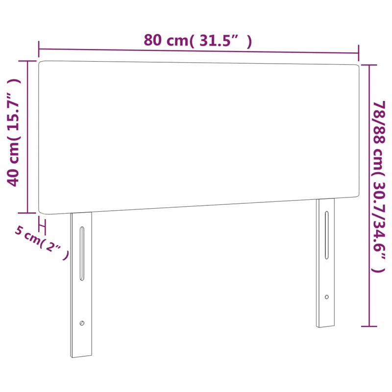 Tête de lit accessoire couchage chambre à coucher meuble 80 x 5 x 78/88 cm tissu gris clair TDL0203217