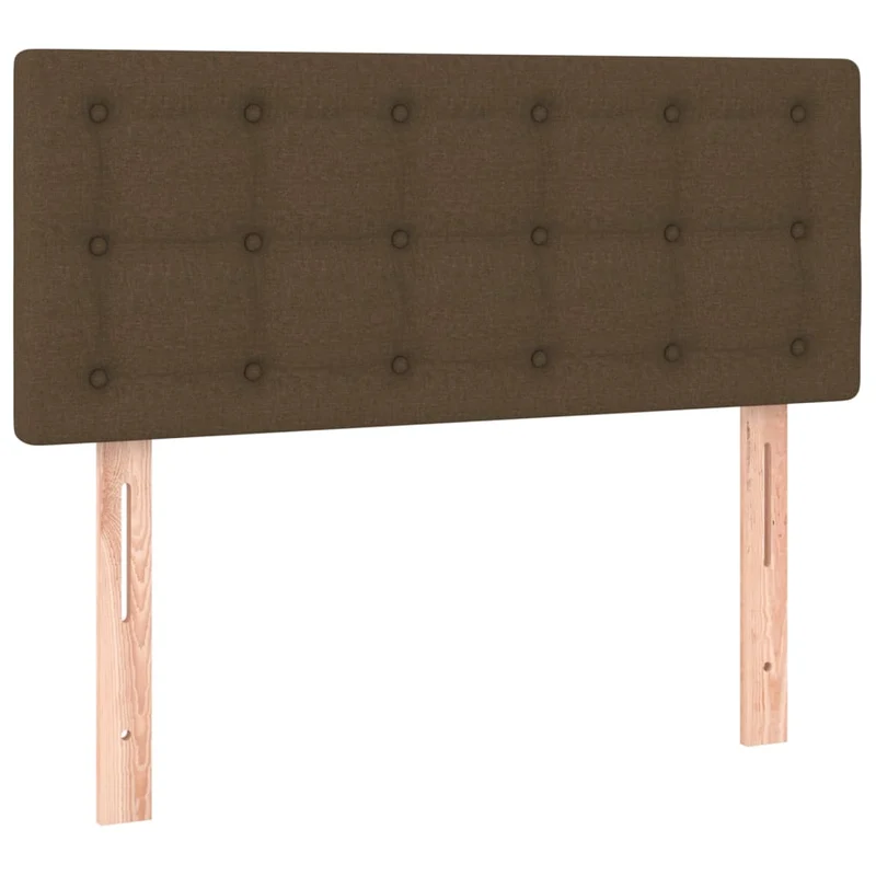 Tête de lit accessoire couchage chambre à coucher meuble 90 x 5 x 78/88 cm tissu marron foncé TDL0203124