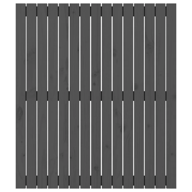 Tête de lit accessoire couchage chambre à coucher meuble murale 95,5 x 3 x 110 cm bois massif gris TDL0202620