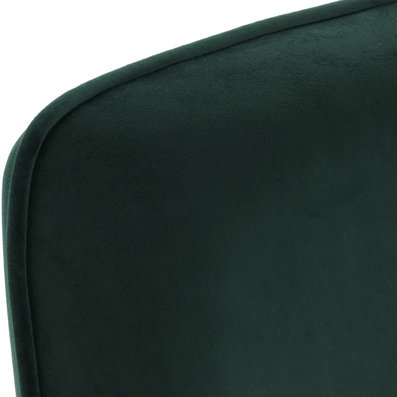 Chaise de salle à manger avec accoudoirs assise en tissu vert 04_0006298