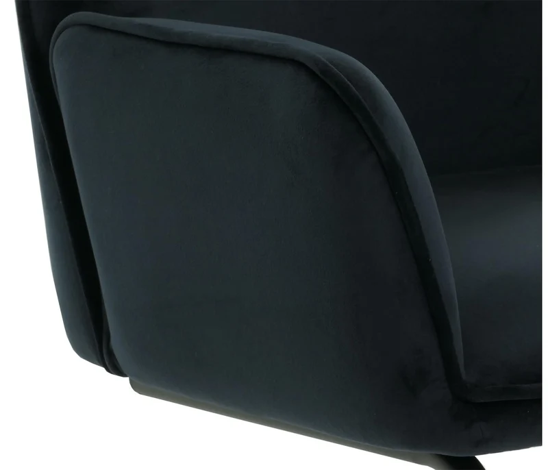 Chaise de salle à manger avec accoudoirs assise en tissu anthracite-bleu 04_0006295