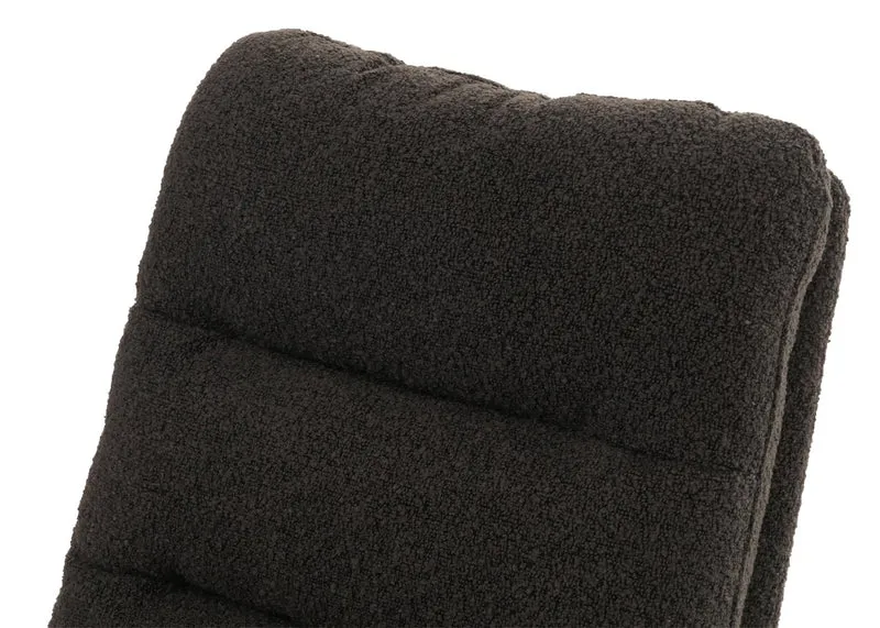 Chaise de salle à manger pivotante assise en tissu bouclé gris foncé extra confortable 04_0006287