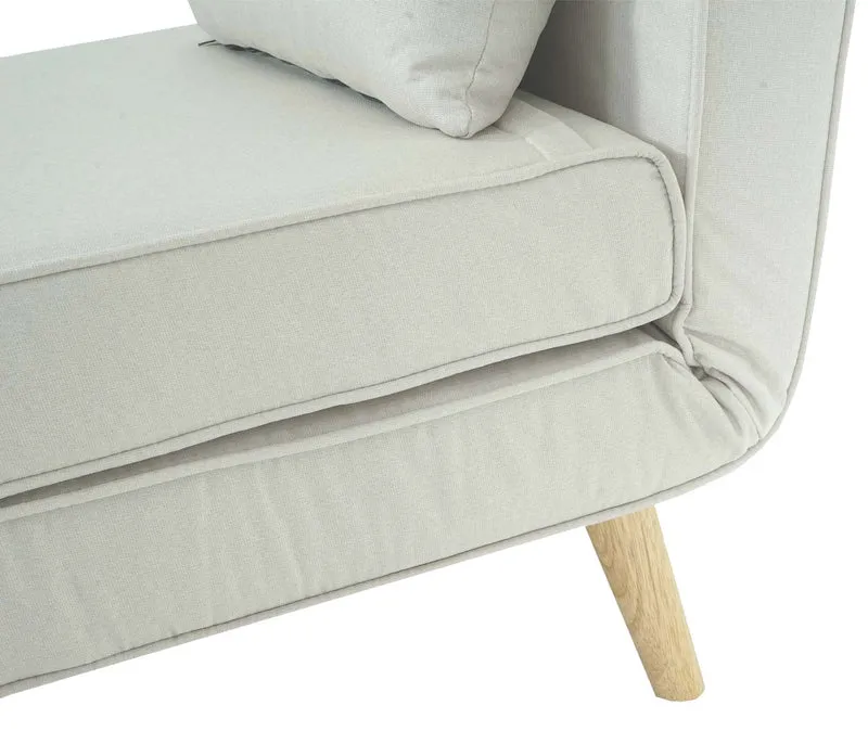 Fauteuil-lit chaise fonctionnelle relaxation lit d'appoint 75x185 cm en tissu crème-beige 04_0006256