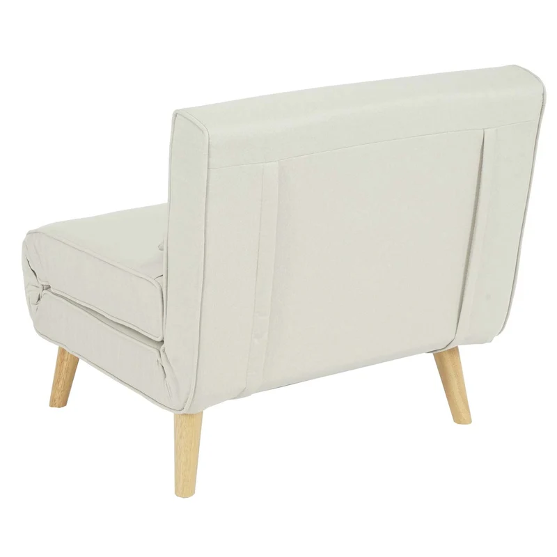 Fauteuil-lit chaise fonctionnelle relaxation lit d'appoint 75x185 cm en tissu crème-beige 04_0006256