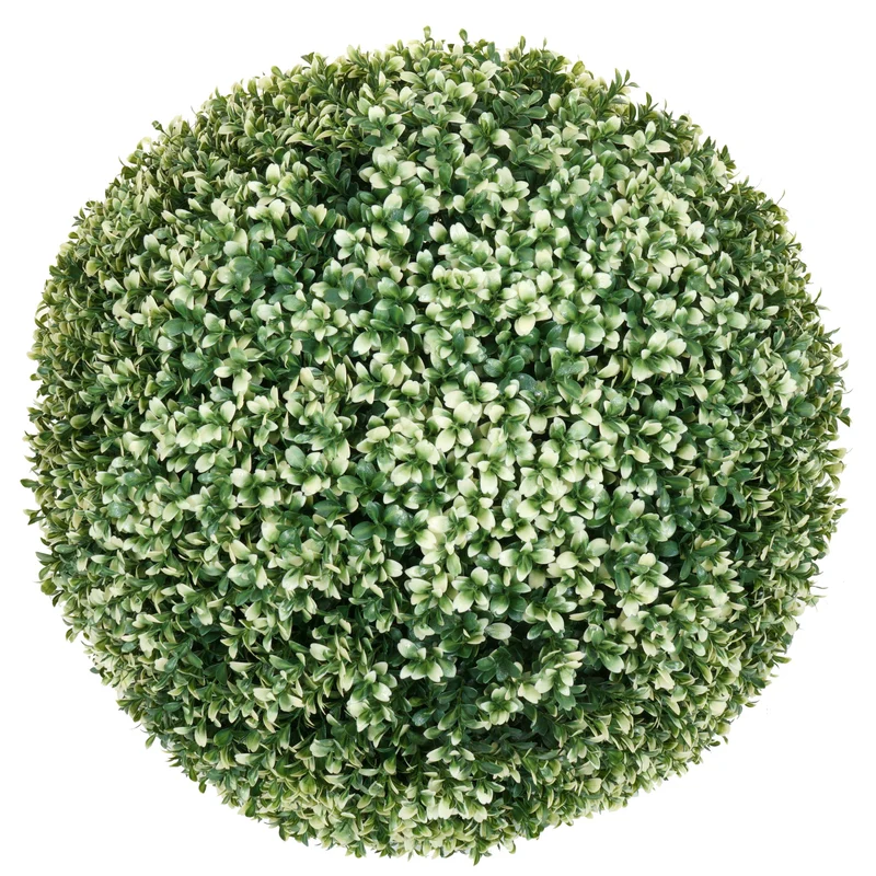 Boule de buis artificiel en topiaire plante décorative pour extérieur diamètre 55 cm blanc 04_0006008