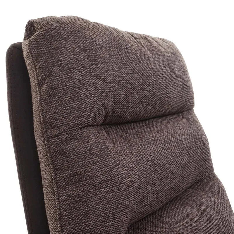 Chaise de salle à manger extra confortable pivotante tissu/textile marron foncé 04_0006359
