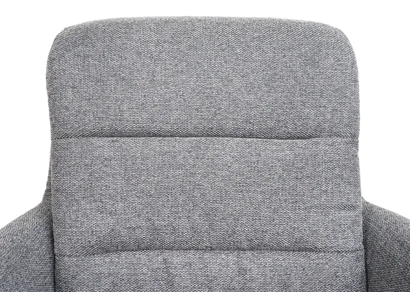 Chaise de salle à manger fauteuil pivotant avec accoudoirs en tissu gris foncé 04_0006334