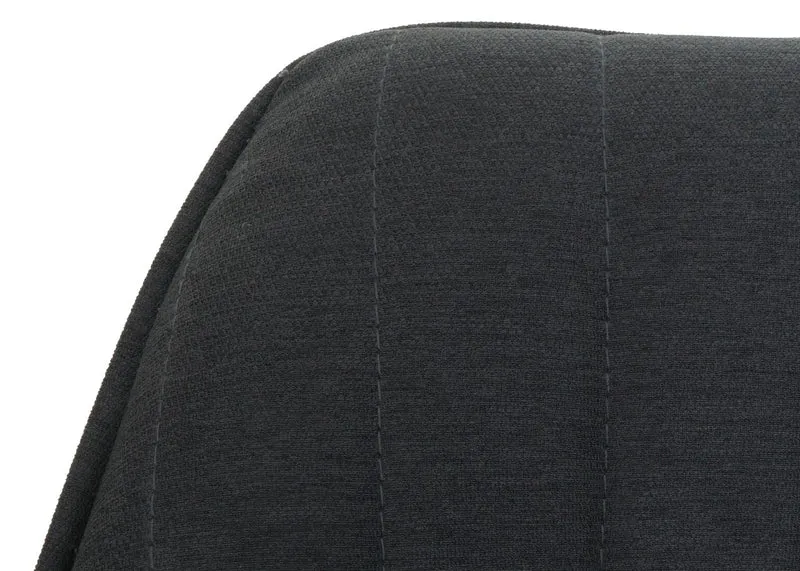 Chaise de salle à manger x1 avec accoudoir pivotante tissu/textile gris foncé 04_0006322