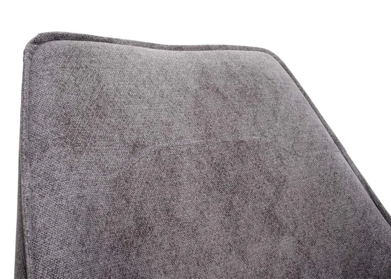 Chaise de salle à manger rembourrée avec accoudoirs en tissu/textile métal gris foncé 04_0006319