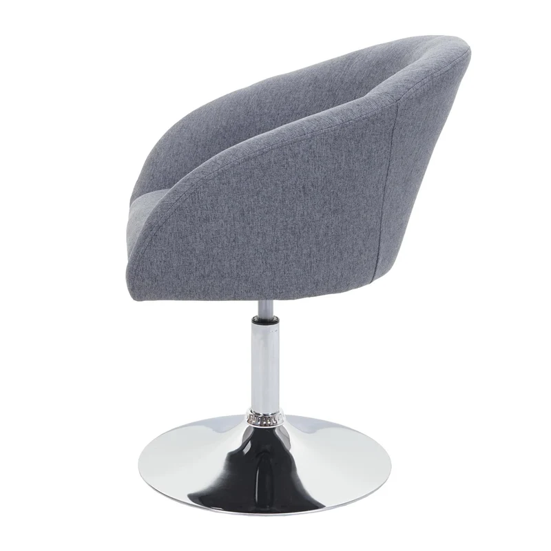 Chaise de salle à manger pivotante réglable en hauteur tissu/textile gris foncé 04_0006311