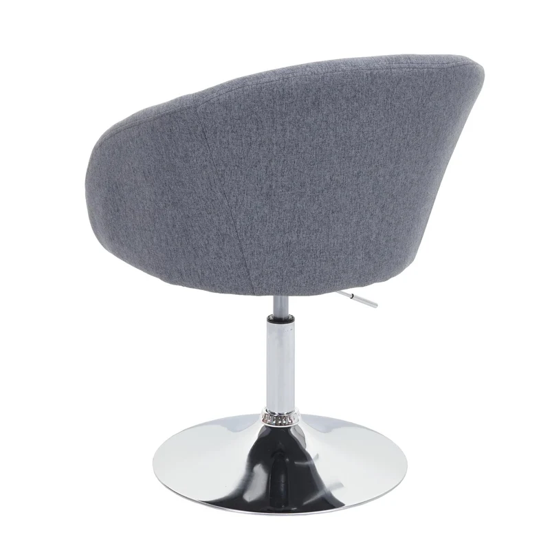 Chaise de salle à manger pivotante réglable en hauteur tissu/textile gris foncé 04_0006311