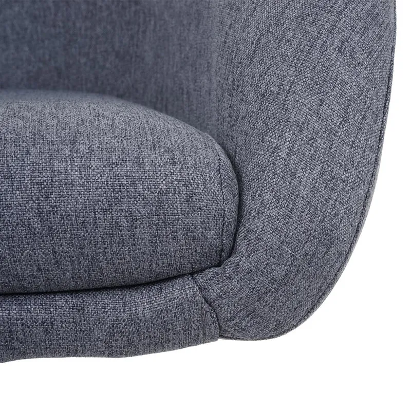 Chaise de salle à manger pivotante réglable en hauteur tissu/textile gris foncé 04_0006311