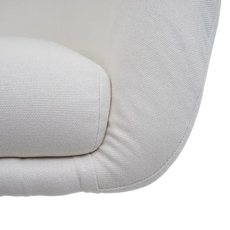 Chaise de salle à manger pivotante réglable en hauteur tissu/textile blanc crème 04_0006310