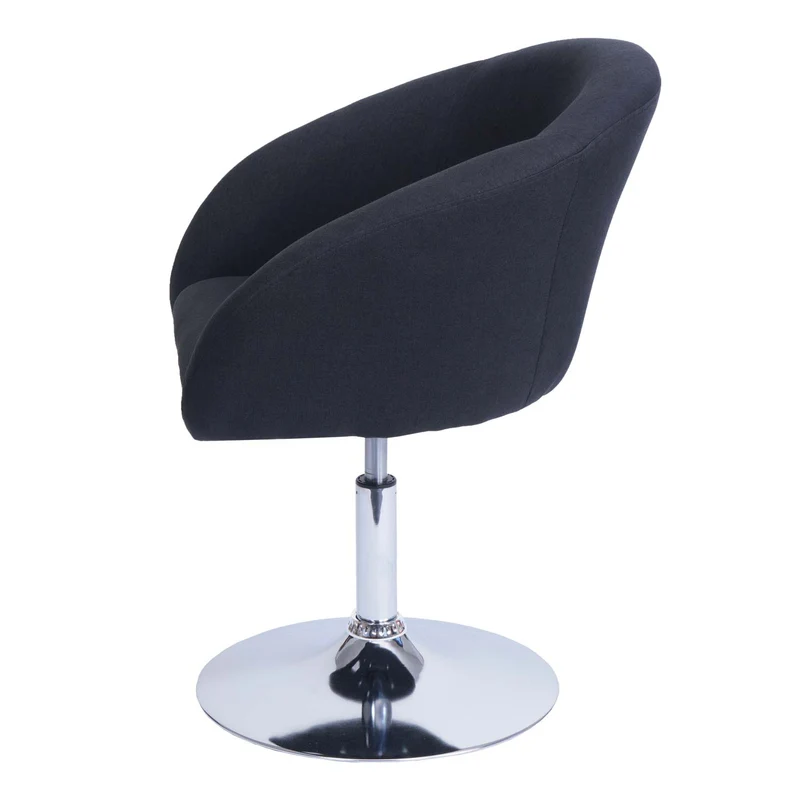 Chaise de salle à manger pivotante réglable en hauteur tissu/textile anthracite 04_0006309