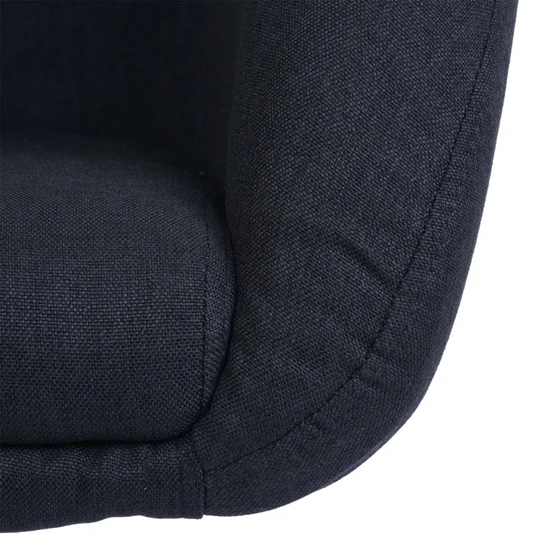 Chaise de salle à manger pivotante réglable en hauteur tissu/textile anthracite 04_0006309
