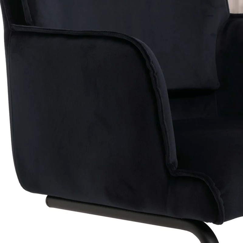 Chaise de salle à manger avec accoudoirs en tissu anthracite-bleu coins arrondis 04_0006299